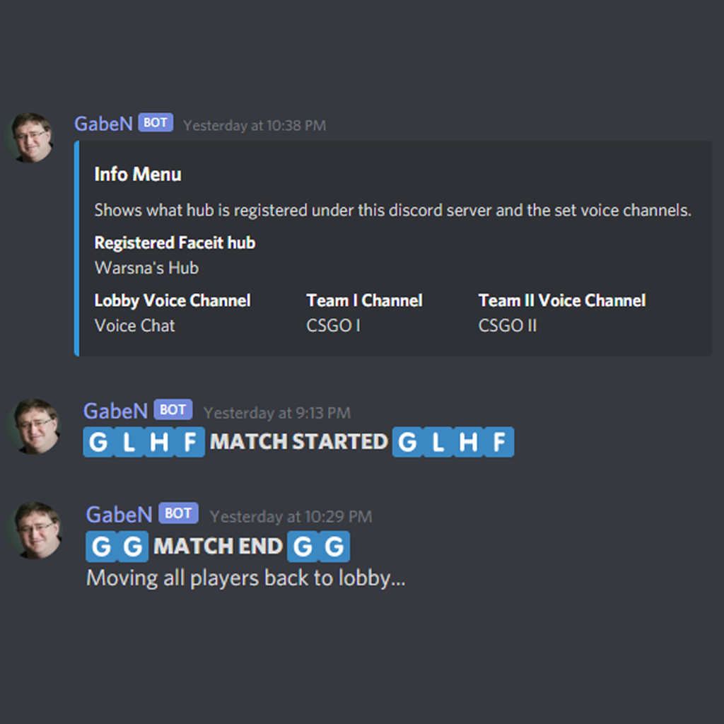 Discord Faceit Hub Bot